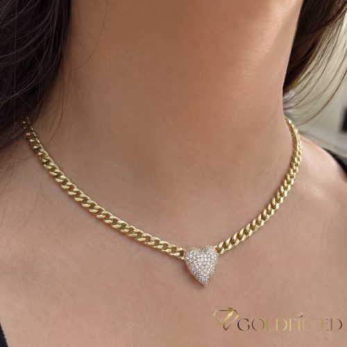 Antialergénny luxusný náhrdelník Goldfilled 45-50cm dlhý a  5 mm široký Farba 14K
