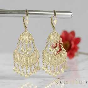 Goldfilled antialergické náušnice 78mm 14K farba