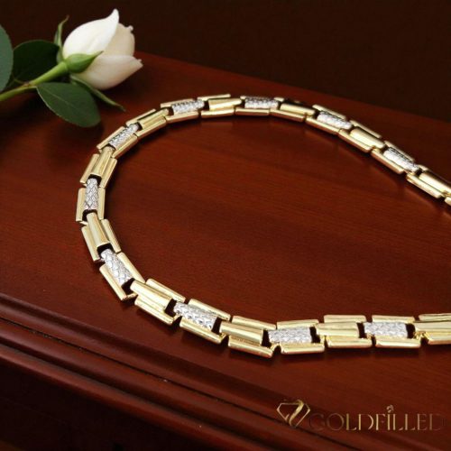 Exkluzívny antialergický pozlátený náramok „Goldfilled“, v několika velikostech 7 mm šírka, 14K farba