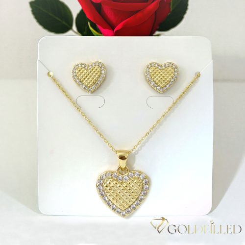 Antialergénny Goldfilled náhrdelník 45cm/1mm + prívesok + náušnice Farba 14K