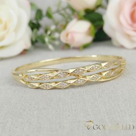   Antialergický náramok „Goldfilled” 4-10mm  farebný (14K) průměr 54mm "otevíratelný"