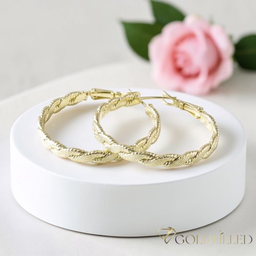 Goldfilled Antialergenní   kruhové náušnice 35mm 14K farba	