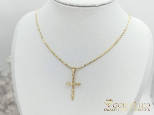 Antialergická Goldfilled náhrdelník 55cm/1mm  + prívesok, farba 14K