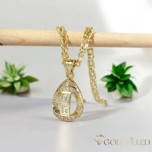 Antialergická Goldfilled náhrdelník 50cm/3mm + prívesok, farba 14K