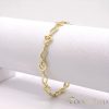Antialergénny pozlátený náramok „Goldfilled“, dĺžka 19 cm a šírka 5 mm, farba 14K