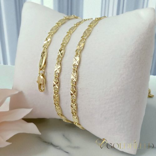 Antialergénny náhrdelník Goldfilled 50cm dlhý a 3,5mm široký Farba 14K