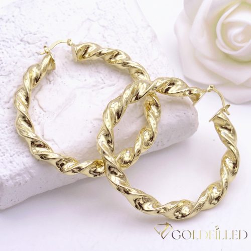 Goldfilled Antialergenní  Kruhové náušnice 60mm 14K farba	