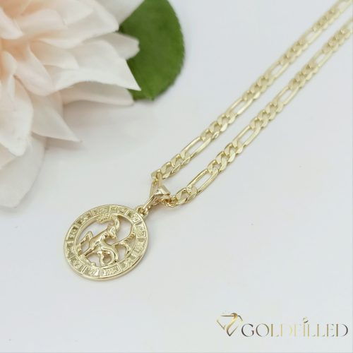 Goldfilled antialergický náhrdelník 50 cm / 4mm + prívesok Kozorožec 14K farba