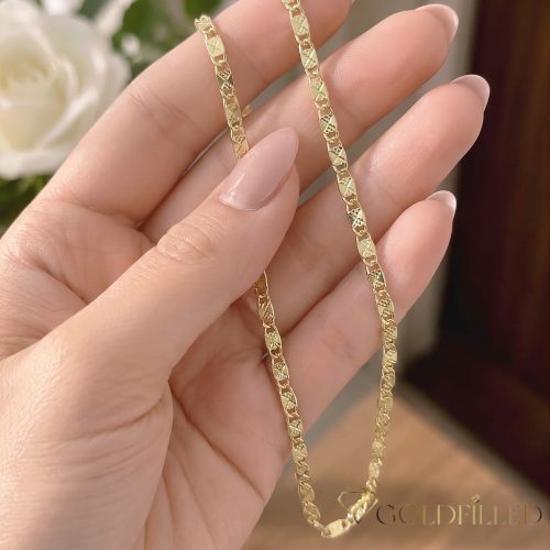 Antialergénny náhrdelník Goldfilled 55cm dlhý a 3mm široký Farba 14K