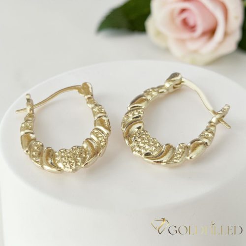 Goldfilled antialergénne náušnice 25 mm 14K farba