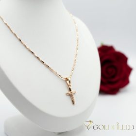   Antialergická Goldfilled náhrdelník 45cm/1mm  + prívesok, farba 18K