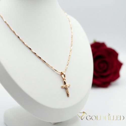 Antialergická Goldfilled náhrdelník 45cm/1mm  + prívesok, farba 18K