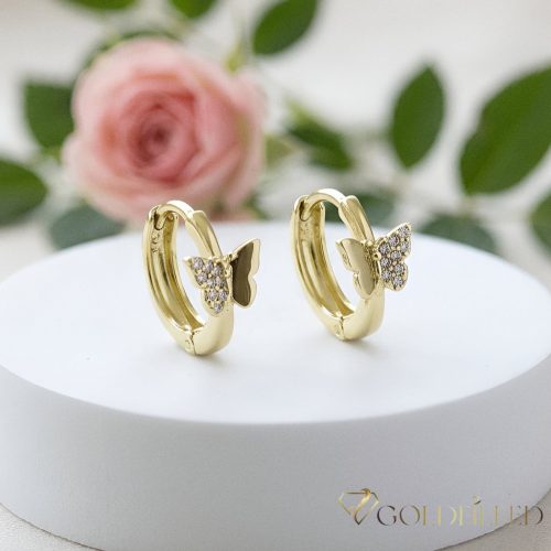 Goldfilled Antiallergén Náušnice 13mm 14K farba	