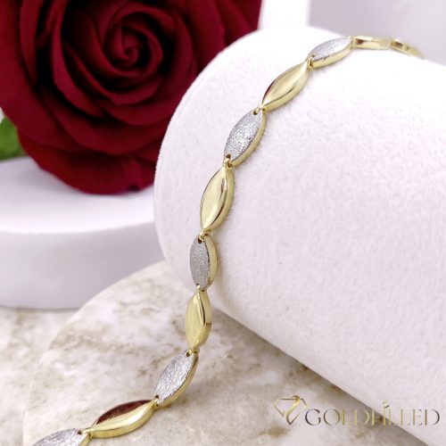 Antialergénny pozlátený náramok „Goldfilled“, dĺžka 17cm a šírka 7mm, farba 14K