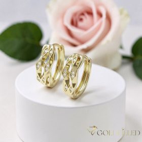 Goldfilled antialergénne náušnice 17 mm 14K farba
