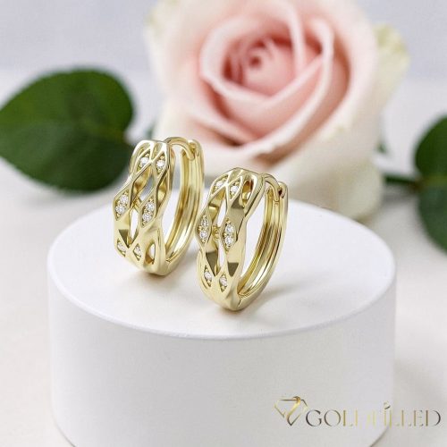 Goldfilled antialergénne náušnice 17 mm 14K farba