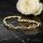 Antialergénny pozlátený náramok „Goldfilled“, dĺžka 17 cm a šírka 5 mm, farba 14K