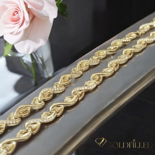 Exkluzívny antialergický pozlátený náramok „Goldfilled“, v několika velikostech 5,5 mm šírka, 14K farba