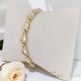   Exkluzívny antialergický pozlátený náramok „Goldfilled“, v několika velikostech 7 mm šírka, 14K farba