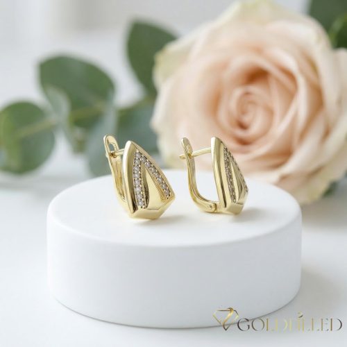Goldfilled antialergénne náušnice 14mm 14K farba  