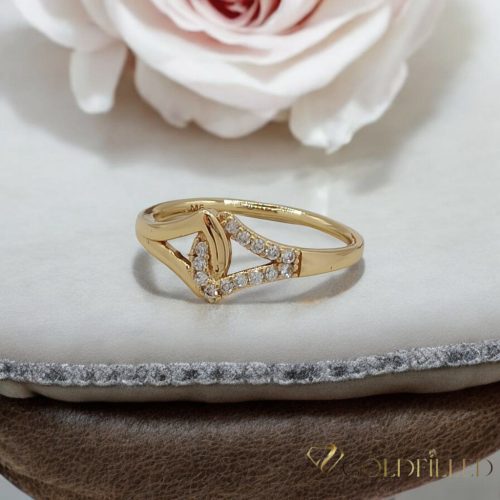 Antialergický prsteň „Goldfilled” v rôznych veľkostiach, farba 18K