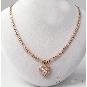   Antialergická Goldfilled náhrdelník 45cm/4mm + prívesok, farba 18K