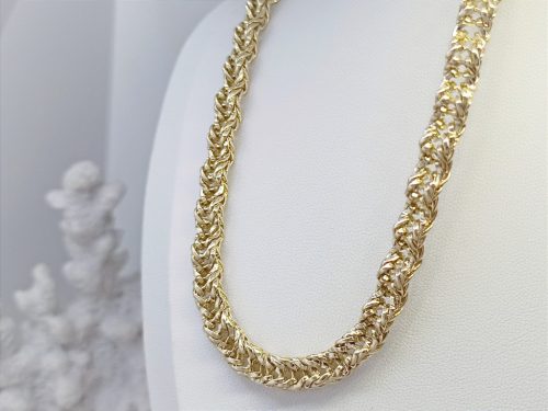 Exkluzívny antialergický pozlátený náhrdelník „Goldfilled“, 45 cm dlhý a 6,5 mm hrubý, 14K farba