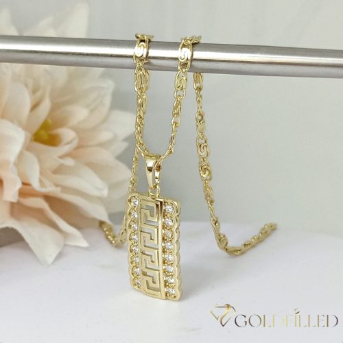 Antialergická Goldfilled náhrdelník 50cm/3mm + prívesok, farba 14K