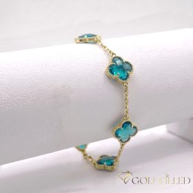   Antialergénny pozlátený náramok „Goldfilled“ 18-21 cm/15mm  farba 14K