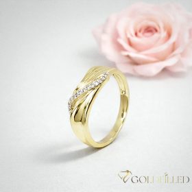   Antialergický prsteň „Goldfilled” v rôznych veľkostiach, farba 14K