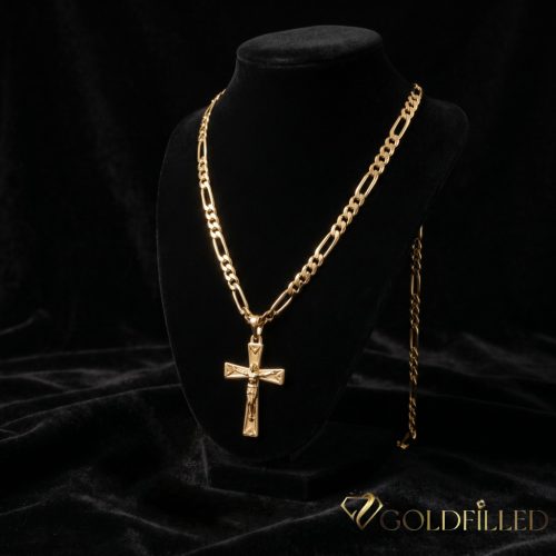Antialergická Goldfilled náhrdelník 50cm/4mm + prívesok, farba 18K