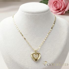   Antialergická Goldfilled náhrdelník 60cm/2mm + prívesok, farba 14K