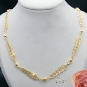   Antialergická pozlátená náhrdelník „Goldfilled“, dĺžka 45 cm a šírka 9 mm, farba 14K