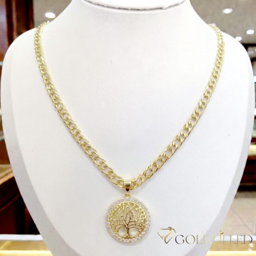 Antialergická Goldfilled náhrdelník 45cm/5,2mm + prívesok, farba 14K