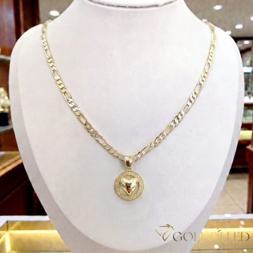 Antialergická Goldfilled náhrdelník 50cm/4mm + prívesok, farba 14K/Multicolor
