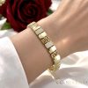 Antialergénny pozlátený náramok „Goldfilled“, dĺžka 19 cm a šírka 9mm, farba 14K