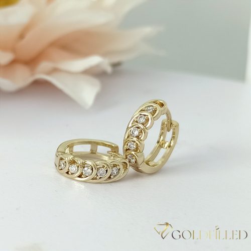 Goldfilled antialergénne náušnice 14mm 14K farba Multicolor 