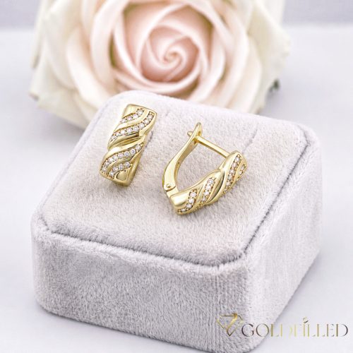 Goldfilled antialergénne náušnice 14mm 14K farba  