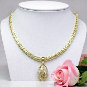   Antialergická Goldfilled náhrdelník 45cm/5,2mm + prívesok, farba 14K