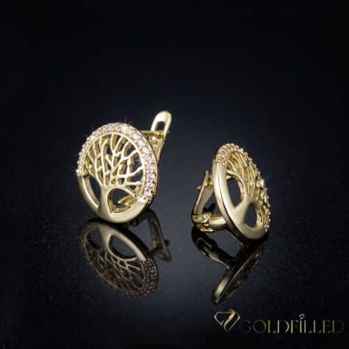 Goldfilled antialergénne náušnice 17 mm 14K farba