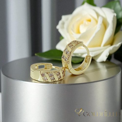 Goldfilled antialergénne náušnice 14mm 14K farba 