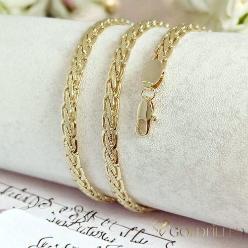 Antialergénny náhrdelník Goldfilled 50cm dlhý a 6mm široký Farba 14K