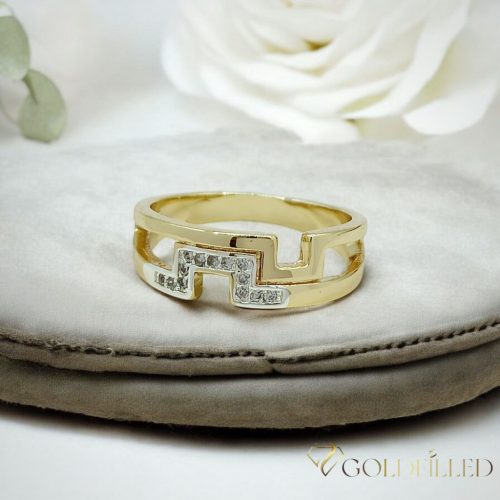 Antialergický prsteň „Goldfilled” v rôznych veľkostiach, farba 14K