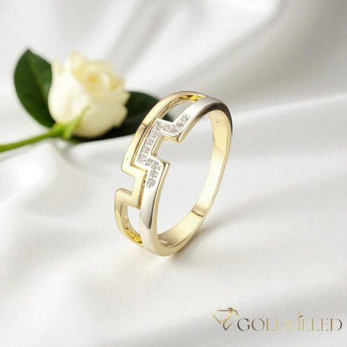 Antialergický prsteň „Goldfilled” v rôznych veľkostiach, farba 14K