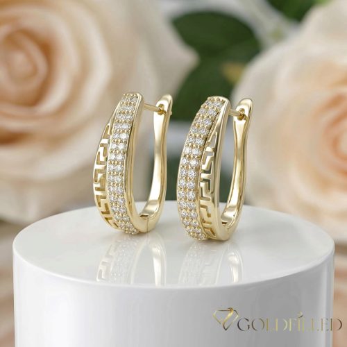 Goldfilled antialergénne náušnice 24 mm 14K farba