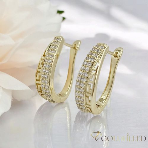 Goldfilled antialergénne náušnice 24 mm 14K farba