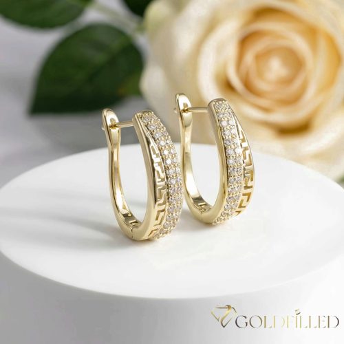 Goldfilled antialergénne náušnice 24 mm 14K farba