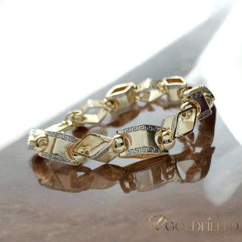Antialergický náramok „Goldfilled” 24cm /11mm, viacfarebný