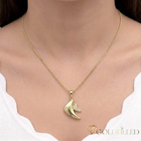   Antialergénny Goldfilled náhrdelník 35cm/1 mm + prívesok, farba 14K (Doporučeno pro děti maximálně do 7 let!)