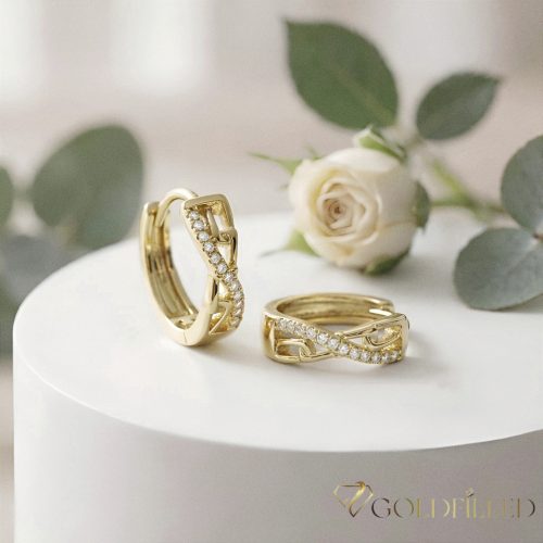 Goldfilled antialergénne náušnice 16 mm 14K farba